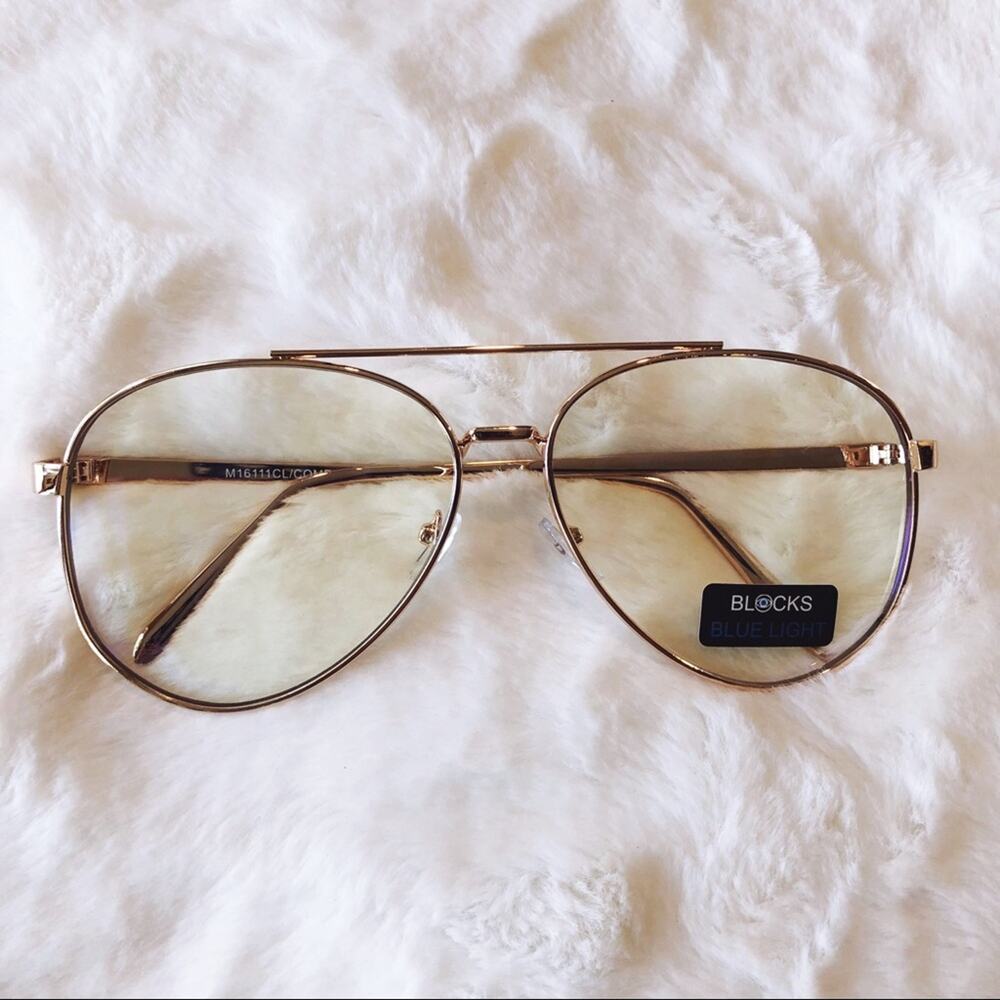 Jane Gold Aviator Computer Blue Light Glasses